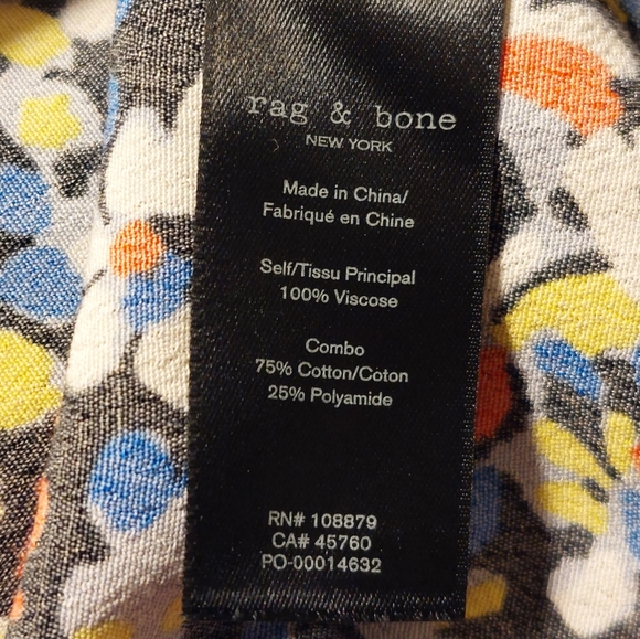 Rag and Bone Estell Floral V-neck Midi Dress - Picture 9 of 12